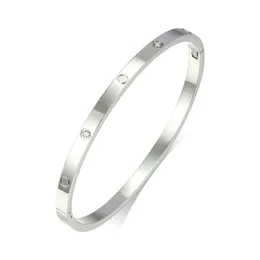 Pulseira de amor de aço titânio fashion pulseira feminina masculina 4 mm fina pulseiras de amor distância jóias presente para o amante 16-19 com bolsa de veludo