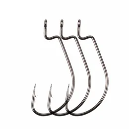 Fishing Hooks 20pcs/lot Texan Hooks High Carbon Steel Offset Hook Karpervissen Fishhooks Lure Softjerk 8#~-5/0 Anzuelos Pesca Fishing Tackle P230317