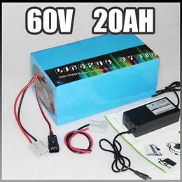 60V 20AH ELECTRAL SCOOEL BATTERY PACK 60V EBIKE BATTERY 2000W Samsung Electric Bicycle Lithium بطارية مع شاحن BMS 60 فولت