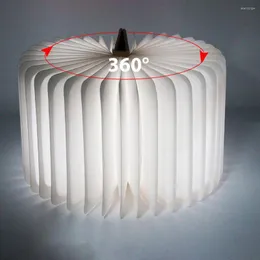 Ночные светильники светодиод USB Light 360 ° Складная столовая настольная лампа PU