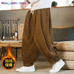 WANGCAI01 MĘŻCZYZN MRGB Zimowe męskie zimowe spodnie Corduroy Pants Mężczyzna 2023 Gtruszanie Groźne Pole Haremowe Spodnie Kobiety ciepłe spodnie 0318H23