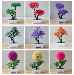Kwiaty dekoracyjne 1PC urocza sztuczna roślina bonsai symulacja mała doniczka na imprezę doniczkową wystrój ślubny
