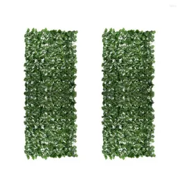 Decorative Flowers Pretty Simulation Fence Grass No-trimming Artificial Leaf Realistic Hedges Privacy