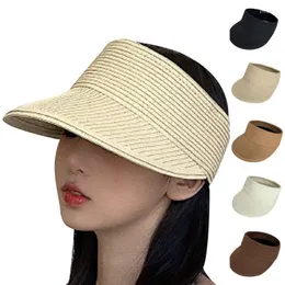 Visors Suit Hat Solid Ladies Foldable Roll-up Beach Fisherman Elegant Women Sun Wide Baseball Caps BentVisors Pros22