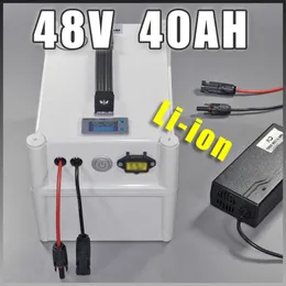 48V 40AH SAMSUNG LITHIUM JON Batteri 48V 3000W Elektriskt batteri för E-cykel 48V Elektrisk cykel Batterifolden Vattentät