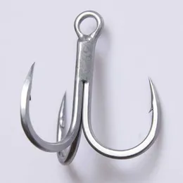 Fishing Hooks 4X Triple Anchor Hooks Anti-Rust Coating Hand-Grinded Carp Fishing Hook Accessories For Sea Fish Lure Fishhooks #4-#5/0 Peche P230317