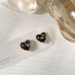 Earrings Heart Bling Zircon Stone Stud Earrings for Women Fashion Jewelry 2023 Trend Gift