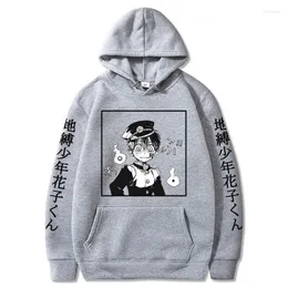 Männer Hoodies Sweatshirts Harajuku Anime Hoodie Binding Boy Hanako-kun Lose Koreanische Gedruckt frauen Weiß SweatshirtMen der Pr