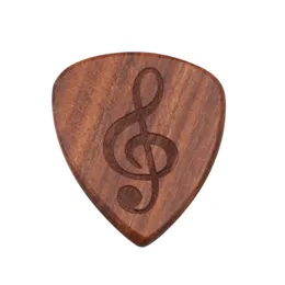 Baixo de guitarra colhe de madeira sólida colheita criativa de coco de coco símbolo musical padrão de plectrum Acessórios para instrumentos musicais