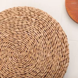 Stol täcker kudde marken är gjord av catttail gräs majsskal tatami fönster runda meditation rotting matta