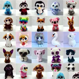 Movies Tv Plush Toy Big Eyes Toys Kawaii Stuffed Animals Small Seals Penguin Dog Cat Panda Mouse Doll For Childrens Christmas Gift Dhfma