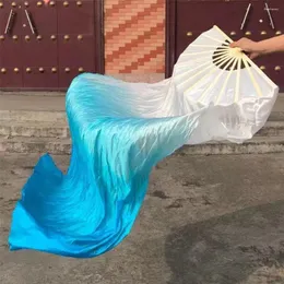 Stage Wear 1,8M 1PC Real Silk Belly Dance Fan bambus ręcznie robiony barwiony występ Long Fan taniec