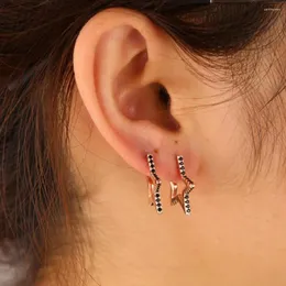 Stud Earrings Star Shaped Simplicity Handmade 925 Sterling Silver Earring For Women Brincos De Gota Feminino 2023 Geometric