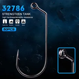 Fishing Hooks 50pcs High Quality Jig Big Series Fishing Hook Sunlure Brand Single hook 32786-1/0-5/0 Size Fishhook Saltwater Bass P230317