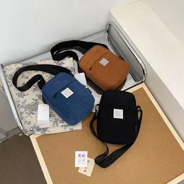 Kvinnors messenger väska mode corduroy dragkedja axel crossbody väska höst vinter multi-skikt liten mjuk shoppare väska billig kvalitet handväskor