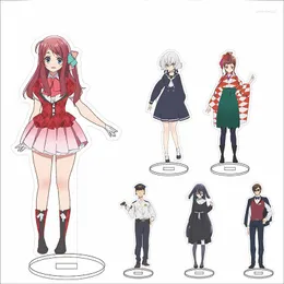 Keychains Zombie Land Saga Keychain Woman Acrylic Stand Key Chain Men Anime Ring Girls Holder Jewelry Llaveros Minamoto Sakura