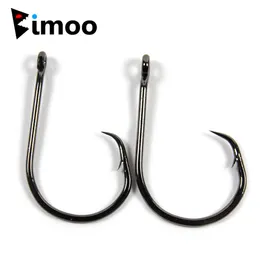Рыбалка крючков Bimoo 50ps Circle Hook для рыбалки с высокой углеродной сталью соленой крюкки 1 1/0 2/0 3/0 4/0 5/0 6/0 7/0 8/0 9/0 10/0 Морский рыбный крюк P230317