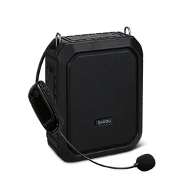 Portable Haut-parleurs SHIDU M800 18W amplificateur vocal sans fil Portable pour les enseignants Microphone UHF haut-parleur Bluetooth étanche comme banque 4400mAh Z0317