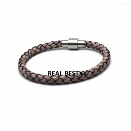 Strand 5st/Lot Custom Logo Weave Wrap Leather Men Armband för kvinnor Bangles Femme Homme Male Jewelry Pulsera Hombre Erkek bileklik