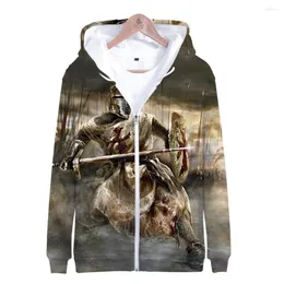 Men's Hoodies Coat Persoonlijkheid Tempeliers 3D Afdrukken Mannen Truien Zipper Jacket Sweatshirts Herfst Jas Hoodie Stre Outwear