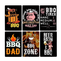 BBQ Zone Hot Dog Food Billa Metal Malowanie Znaki Tablica Decorativon Bar Cafe Ice Cold Drink Plaks Plakat Tablica Dekorda domu 30x20cm W03