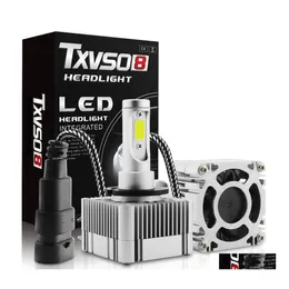 2016 Autoscheinwerfer Txvso8 LED-Scheinwerfer D1S D3S 20000 Lumen Fernlicht 6000 K Weiß Superhell 2 Stück Einfache Installation Lichttropfen liefern Dheqb