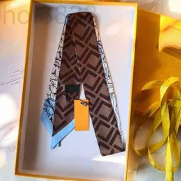 Scarves Designer Hot Woman's Scarf Fashion Letter Handbag Neckties Hair Bundles 100%silk Material Wraps Size 5*120cm H1RK