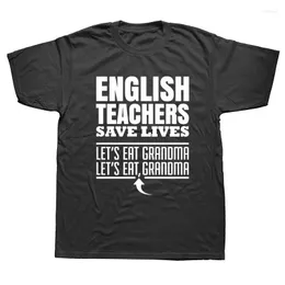 Men's T Shirts WEELSGAO Creative Design Tee Shirt Hipster O Neck Mens ENGLISH TEACHER Save Lives Cool 3d Printing