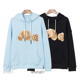 Hoodie för män PLAM Fashion Angle Cotton Unisex Designer Able 2022 Haircut Bear Flocking Brodered Version Wide Dalian tröja Terry Fabri