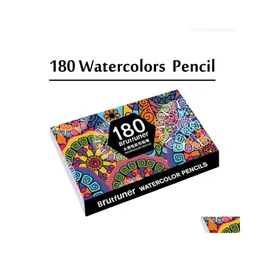 2016 Pennor Premium Soft Core 180 Water Colored Pencil Set för ADT Coloring Books Ding Watercolor 201102 Drop Delivery Office School Bus DHZ1K