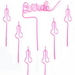 20pcs Bachelorette Party Penis Straws Paper Novelty Nude Dick