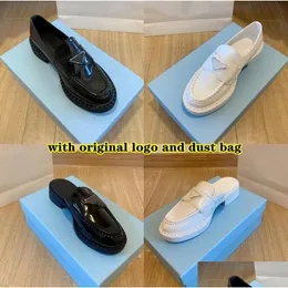 Andra tillbehör Triangel Logo Lefu Shoes for Women 2022 Svart Small Leather Thick Soled High Single 3540 No Box Drop Delivery Wedd DHVCO