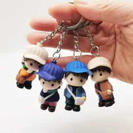 Kreativ tecknad ryggsäck Kid PVC Keychain Pendant Present Student Cap Boy Keychains smycken Tillbehör i bulk