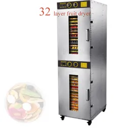 32 Camadas Secador de Chá de Frutas Comerciais Grande Máquina de Frutas Secas Secador de Bacon 220V Doméstico