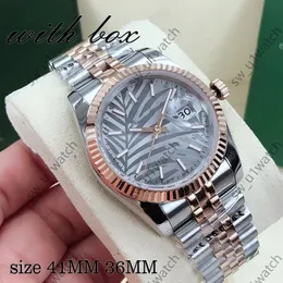 Herren- und Damenuhr, Datum, Streifen, Gold, Luxus-Designer-Uhr, Größe 41 mm, 36 mm, Edelstahl-Armband, automatisch, mechanisch, wasserdicht, hochwertige Uhren