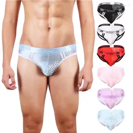 Underpants Summer Men's Clear Tendon Briefs Lace Sexy Homosexual Comfortable Breathable Quick-drying Trend Hip-packed Low-waisted