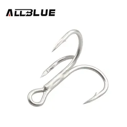 낚시 고리 Allblue Super Strong Treble Hooks Sharp Hooks 2/0 1/0 1# 2# 4# 6# 8# 10# 10pcs/로트 낚시 태클 Fishhook Terminal Tackle P230317