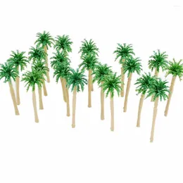 Decorative Flowers 100pcs 1.57inch 1:750 Model Cocount Tree Trees Plam Train Scenery Architecture With No Stands