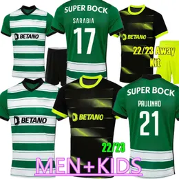 Sporting CP 23/24 Lisboa Futbol Formaları Özel Lizbon Jovane Sarabia Vietto Coates Acuna 2023 2024 Stromp Kit Clume de Futbol Gömlek Tops