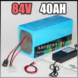 84V 40Ah Elektrofahrradbatterie 84V Elektrorollerbatterie 3000W Samsung Elektrofahrrad-Lithiumbatterie mit BMS-Ladegerät