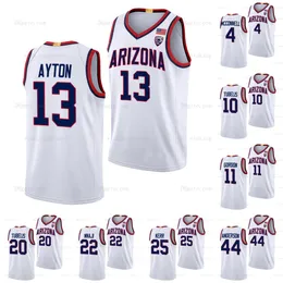 Ncaa College Arizona Wildcats Basketball Jersey T.j. Mcconnell Azuolas Tubelis Aaron Gordon Deandre Ayton Andre Iguodala Dylan Anderson