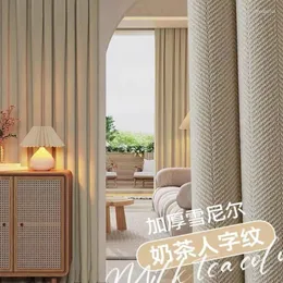 Zasłony zasłony do salonu sypialnia dekoracje domu japoński kolor stały Wabi-sabi zagęszczony miękki izolacja termiczna zaciemnia