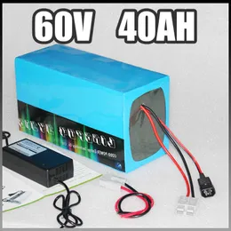 60V 40AH Electric Bike Battery 3000W Samsung Electric Bicycle Lithium Battery with BMS Charger 60V Li-ion Scooter