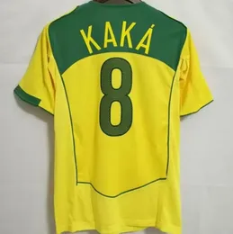 2004 2006 2016 Retro piłka nożna dom na wyjeździe Brasils koszulki Carlos Romario Kaka Ronaldinho Camisa Rivaldo Zestawy Men MAILLOTS de Football Jersey