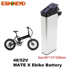 折りたたみ式のebikeバッテリーパック48v 52v 13ah 17.5ah for mate x電気自転車500w 750w 1000w交換リチウムバッテリーDCH-009
