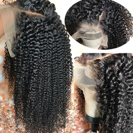 Silk Top Full Lace Wigs With Natural Hairline Kinky Curly Virgin Brazilian Human Hair Silk Base Lace Front Wigs Glueless Bleached 3380