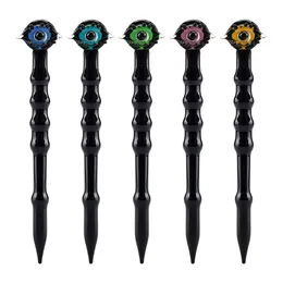 CSYC DA009 Smoking Accessory Glass Dabber Tools Evil Eye Style Glass Bong Pipe Dab Tool About 13.5cm Length Colorful Dabbers