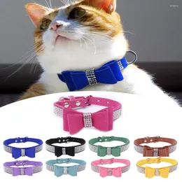 Collari per cani Bling Collar Crystal Pet Rhinestones Knot Bow Cat Case Carne