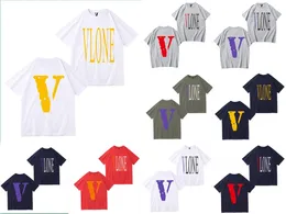 2023 VLONE najnowsze męskie damskie projektanci t-shirty luźne koszulki moda marki topy mężczyzna na co dzień Vlones koszula luksusowa odzież spodenki polo rękaw ubrania 2023 nowość