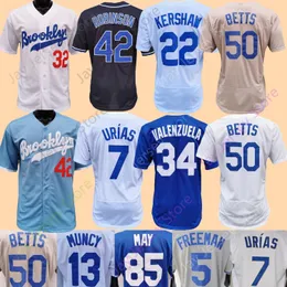 Jersey Baseball Baseball Freddie Freeman Fernando Valenzuela Jackie Robinson Mookie Betts Clayton Kershaw Julio Urias Max Muncy Smith Martinez Bryant T